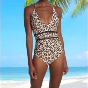 Athena One Piece Swimsuit Leopard Print